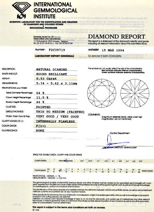 Foto 9 - Diamant 0,53 Carat IGI Lupenrein Top Wesselton F, D5961