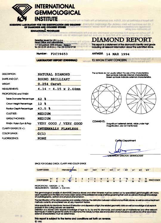 Foto 9 - Diamant 0,25 Brilant IGI Lupenrein Top Wesselton, D5992