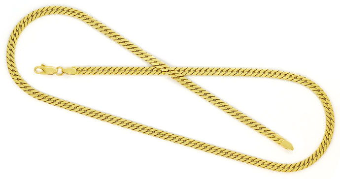 Foto 1 - Flachpanzer Goldkette 55cm Länge in massiv 14K Gelbgold, K3067