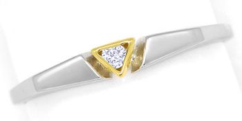 Foto 1 - Design-Diamantring 0,03 Brillant lupenrein, Platin-Gold, R9022
