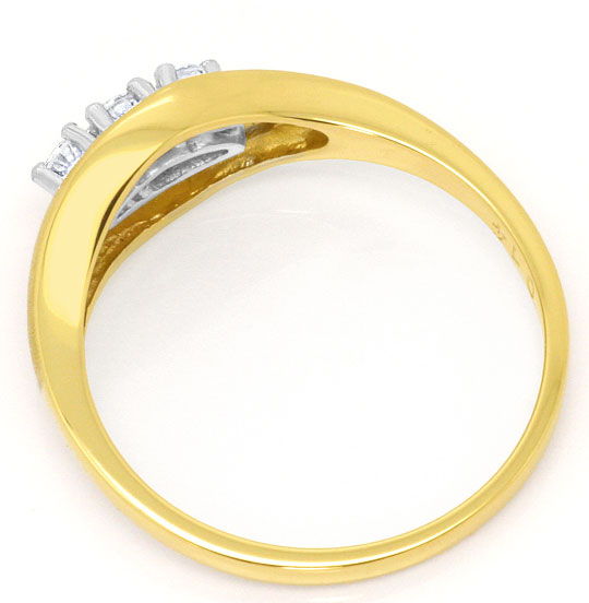 Foto 3 - Brillanten-Ring 0,14 Carat River 14K Gelbgold-Weißgold, S4565
