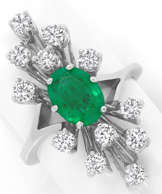 Foto 2 - Emerald Brillanten-Ring 1,45ct Smaragd 1,0ct Brillanten, S4613