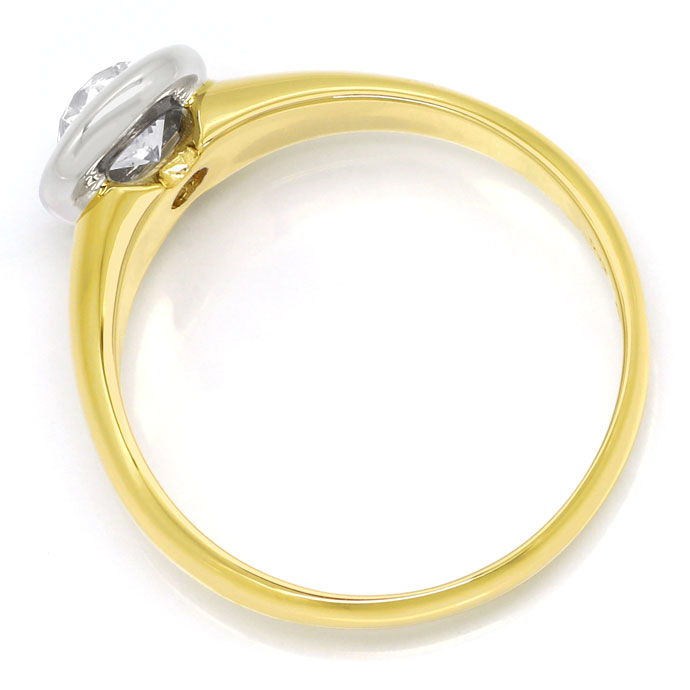 Foto 3 - Einkaräter Ring 1,08ct Brillant-Solitär in Bicolor Gold, S9746